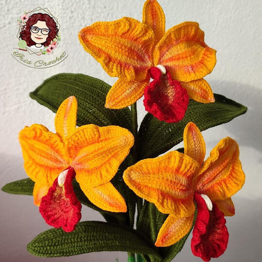 Crochet Cattleya Orchid