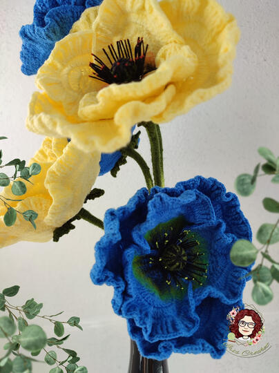 Crochet Oriental Poppies